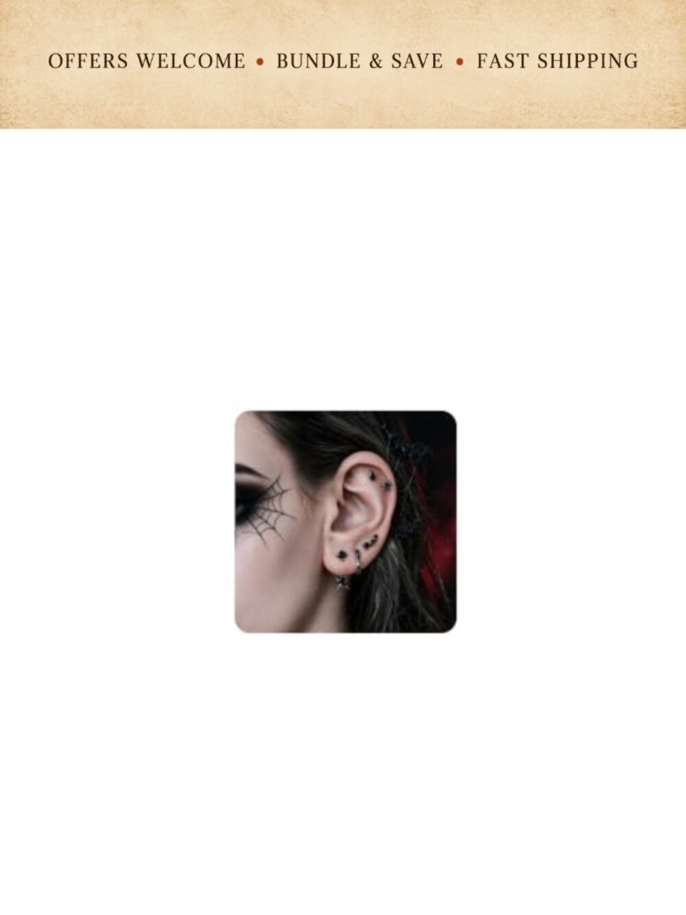 Gold Plated Surgical Steel CZ Stud Earrings Helix Tragus Cartilage Set